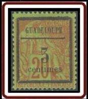 Guadeloupe 1876-1903 - N° 03 (YT) N° 3 (AM) Neuf *. - Nuevos