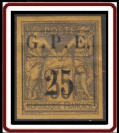 Guadeloupe 1876-1903 - N° 02 (YT) N° 2 (AM) Neuf *. Charnière. - Neufs