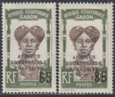 Gabon 1910-1922 - N° 108 & 109 (YT) N° 105 & 106 (AM) Neufs *. - Unused Stamps