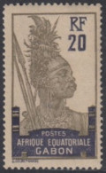 Gabon 1910-1922 - N° 55b (YT) N° 54 (AM) Neuf *. Gris-olive Et Violet. - Unused Stamps