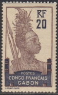 Gabon 1910-1922 - N° 38 (YT) N° 38 (AM) Neuf *. - Neufs