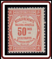 France - Timbre-taxe N° 47 (YT) N° 47 (SM) Neuf *.  - 1859-1959 Mint/hinged