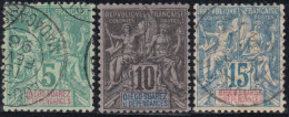 Diégo-Suarez - N° 28, 29, 30 (YT) N° 28, 29, 30 (AM) Oblitérés. - Used Stamps