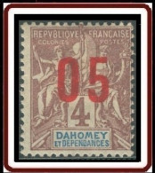 Dahomey 1912-1944 - N° 34b (YT) N° 34a (AM) Neuf *. Chiffres Espacés. - Ungebraucht