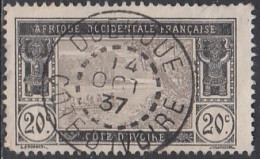 Côte D'Ivoire 1913-1944 - Duekoue Sur N° 47 (YT) N° 46 (AM). Oblitération De 1937. Dent Courte. - Otros & Sin Clasificación