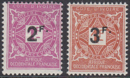 Côte D'Ivoire 1892-1912 - Timbres-taxe N° 17 & 18 (YT) N° 17 & 18 (AM) Neufs *. - Unused Stamps