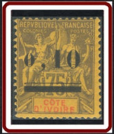 Côte D'Ivoire 1892-1912 - N° 19 (YT) N° 19 (AM) Neuf *. - Unused Stamps