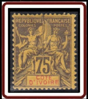 Côte D'Ivoire 1892-1912 - N° 12 (YT) N° 12 (AM) Neuf *. Charnière. - Neufs