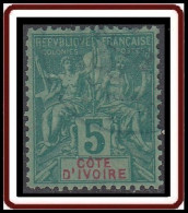 Côte D'Ivoire 1892-1912 - N° 04 (YT) N° 4 (AM) Oblitéré. - Gebraucht