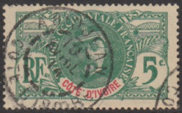 Côte D'Ivoire 1892-1912 - Abidjean Sur N° 24 (YT) N° 24 (AM). Oblitération De 1914. - Gebruikt