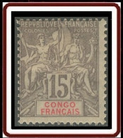 Congo Français 1892-1900 - N° 43 (YT) N° 43 (AM) Neuf *. - Unused Stamps