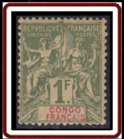 Congo Français 1892-1900 - N° 24 (YT) N° 24 (AM) Neuf *. Rousseur Sur Gomme. - Nuevos