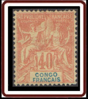 Congo Français 1892-1900 - N° 21 (YT) N° 21 (AM) Neuf *. Petit Aminci Et Adhérence Papier. - Unused Stamps