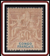 Congo Français 1892-1900 - N° 20 (YT) N° 20 (AM) Neuf *. - Unused Stamps
