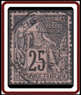 Colonies Générales - N° 54 (YT) N° 54 (AM) Oblitéré De Bentre / Cochinchine. Cachet Télégraphique. - Alphee Dubois
