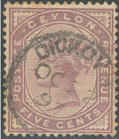 Ceylan / Ceylon - N° 107 (YT) Oblitéré De Dickoya. - Ceylan (...-1947)