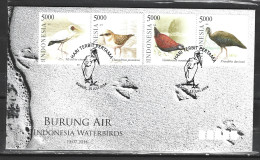 INDONESIE. N°2699-702 Sur Enveloppe 1er Jour De 2014. Ibis. - Storks & Long-legged Wading Birds