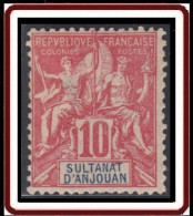 Anjouan - N° 14 (YT) N° 14 (AM) Neuf *. - Unused Stamps