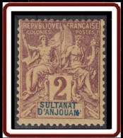 Anjouan - N° 02 (YT) N° 2 (AM) Neuf *. - Unused Stamps
