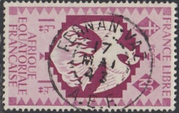 Afrique Equatoriale Française - Fernan-Vaz / AEF Sur N° 147 (YT) N° 157 (AM). Oblitération De 1943. - Sonstige & Ohne Zuordnung