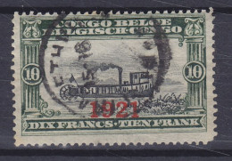 Belgian Congo 1921 Mi. 55, 10 Fr. Raddampfer 'Deliverance' Auf Dem Oberen Kongo Overprinted Surchargé '1921' (2 Scans) - Used Stamps