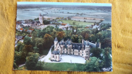 CPSM MEILLANT CHER 18 LE CHATEAU PARTIE RENAISSANCE ET L EGLISE VUE AERIENNE ED CIM 1965 - Meillant