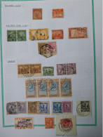 Tunisie Lot Timbre Oblitération Choisies  Salines (Les), Salines Gare, Saouaf , Fragment Cachet Perlé Bleu Voir - Used Stamps