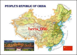 China Country Map New Postcard * Carte Geographique * Landkarte - Cina