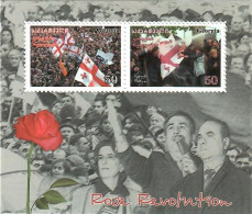 Georgia 2004 . Rose Revolution (Flags ). S/S . Michel # Bl. 33 - Géorgie