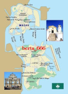 China Macau Map New Postcard * Carte Geographique * Landkarte - Macao