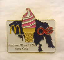 RARE Hong Kong McDonald's " Partners Since 1975 Hong Kong " Pin Badge - McDonald's