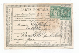 - SEINE - PARIS - TP Sage T.I N°64+65 S/CP Précurseur + Càd T.17 - 1876 - Trés Rare - 1876-1878 Sage (Type I)