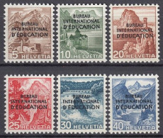 SCHWEIZ  Dienst, Int. Organisationen, BIE/IEB 23-28, Postfrisch **, 1948 - Servizio