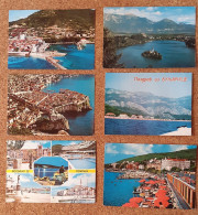 Lot 6pcs-Vintage Postcards-Ex-Yugoslavia-Split-Dubrovnik-Rovinj-Bled-Buljarice-Opatija-70s And 80s-used With Stamp - Jugoslawien