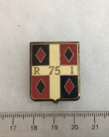 FRANCE INFANTERIE - Insigne 75° R.I, Régiment D’Infanterie - 1939-45