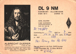 QSL CARD, RADIO, ALBRECHT DUERER, PAINTER, DL 9 NM, ILLUSTRATION, PORTRAIT, GERMANY, POSTCARD - Radio