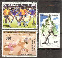 DJIBOUTI  Sport(soccer),olympic Games Set 3 Stamps MNH - Sonstige & Ohne Zuordnung