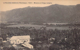 Nouvelle Calédonie - Thio - Mission Et Village Indigène - Panorama - Palmier  - Carte Postale Ancienne - Nieuw-Caledonië