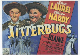 Laurel & Hardy Jitterbug Movie Film Poster Postcard - Sonstige & Ohne Zuordnung