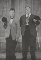 Laurel & Hardy 1947 ONLY British Tour Handout Signed Rare Photo Postcard - Autres & Non Classés