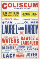 Laurel & Hardy Coliseum Theatre London Live Comedy Poster Postcard - Sonstige & Ohne Zuordnung