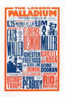 Max Miller Fats Waller Jazz Concert London Palladium Poster Postcard - Andere & Zonder Classificatie