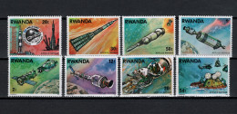 Rwanda 1976 Space, Apollo-Soyuz Set Of 8 MNH - Africa