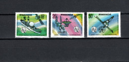 Rwanda 1977 Space, World Telecommunication Day 3 Stamps MNH - Africa