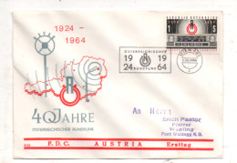 Österreich 1964 MiNr.: 1174 Rundfunk; Austria FDC Scott:739 YT: 1011 Sg: 1438 - FDC