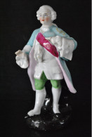 RARE Statuette Du Roi Louis XVI En Porcelaine Polychrome ACCIDENT XIXè Vieil Andenne Vieux Bruxelles Paris - Otros & Sin Clasificación