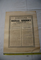 AF1 Affiche - Discours Sur La Tombe De Adelson Godart - 1919 - Posters