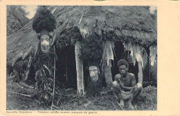 Nouvelle Calédonie - Fétiches Utilisés Comme Masques De Guerre - Canaque - Animé - Carte Postale Ancienne - Nieuw-Caledonië