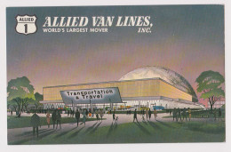 USA United States ALLIED VAN LINES Travel Pavilion New York World's Fair, Vintage Poster Postcard RPPc AK (42377) - Other Monuments & Buildings