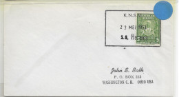 Haiti Ship Hermes Letter Port Au Prince 1953 To USA, Venezuela Transit Post Cancel On Back - Haití